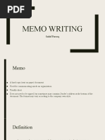 Memo Writing Lecture