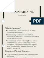 Reading and Summarizing