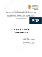 Proyecto de Inversion Confecciones ASI SI