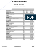 Extrato de Disciplinas: Ciências Contábeis