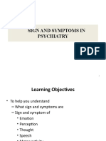 D Sign and Symptoms in Psychiatry