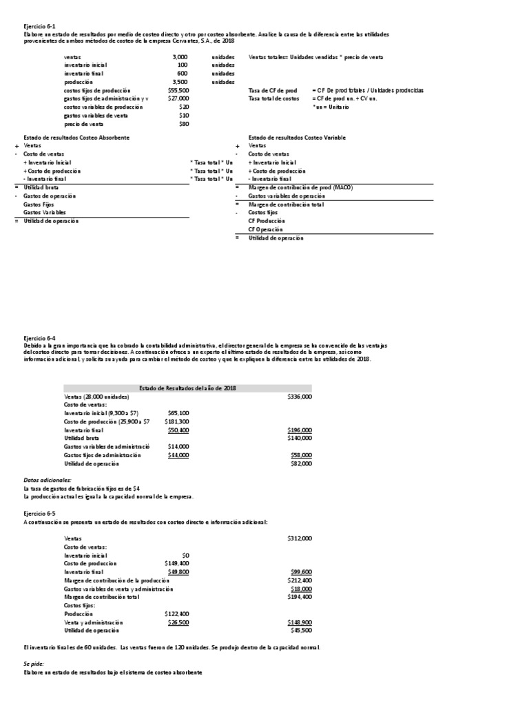 6.1 Alumnos | PDF | Estado de resultados | Inventario