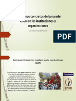 4.1.2 Casos Concretos Del Proceder Ético en Las Instituciones y Organizaciones