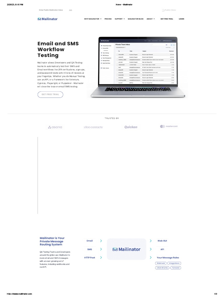 1 Home - Mailinator | PDF | Subscription Business Model | Software ...