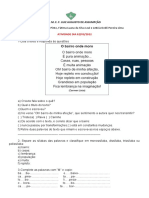 Atividade sobre português, estudos sociais e matemática