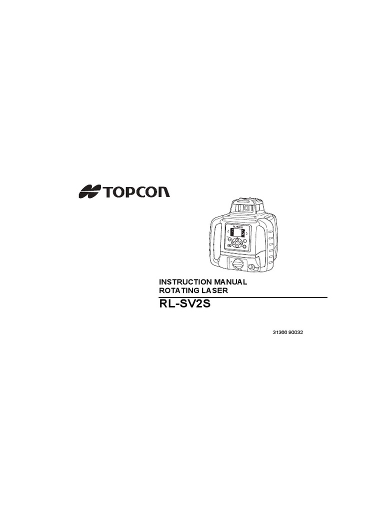 Topcon Rlsv2s User Manual | PDF | Battery Charger | Power Supply