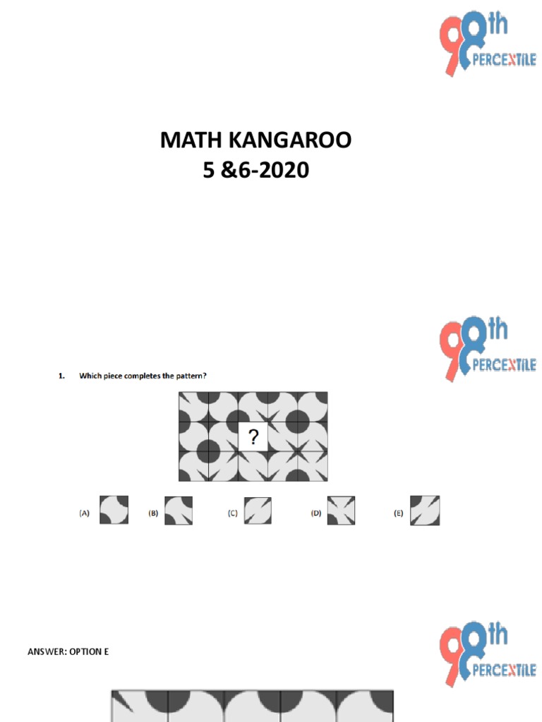 Math Kangaroo 5 &62020 PDF