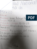 Resumen Del Libro Origen de La Vida