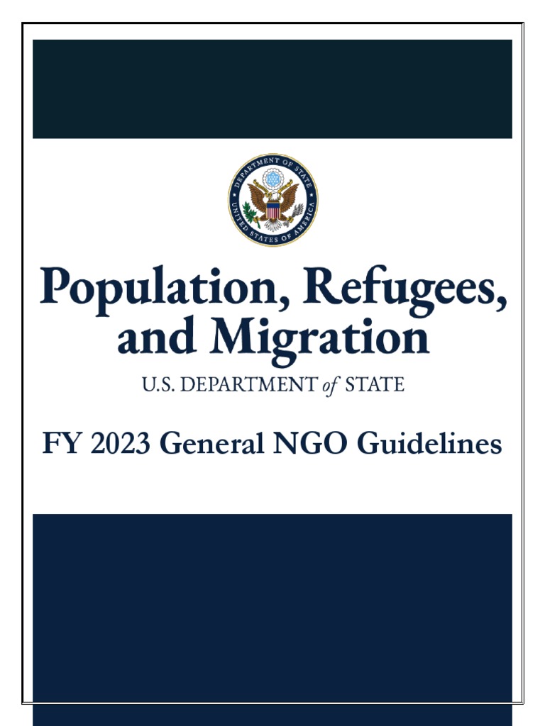 Guía para ONGs - FY 2023 BPRM Migrantes (En) | PDF | Non Governmental ...