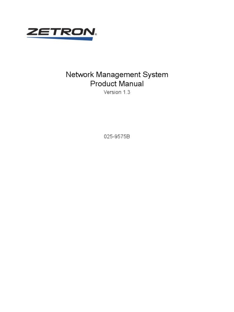 Network Management System Product Manual | PDF | Microsoft Sql Server ...