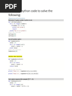 Algorithms Exercise - Solution