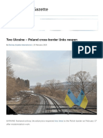 Two Ukraine - Poland Cross-Border Links Reopen - News - Railway Gazette International