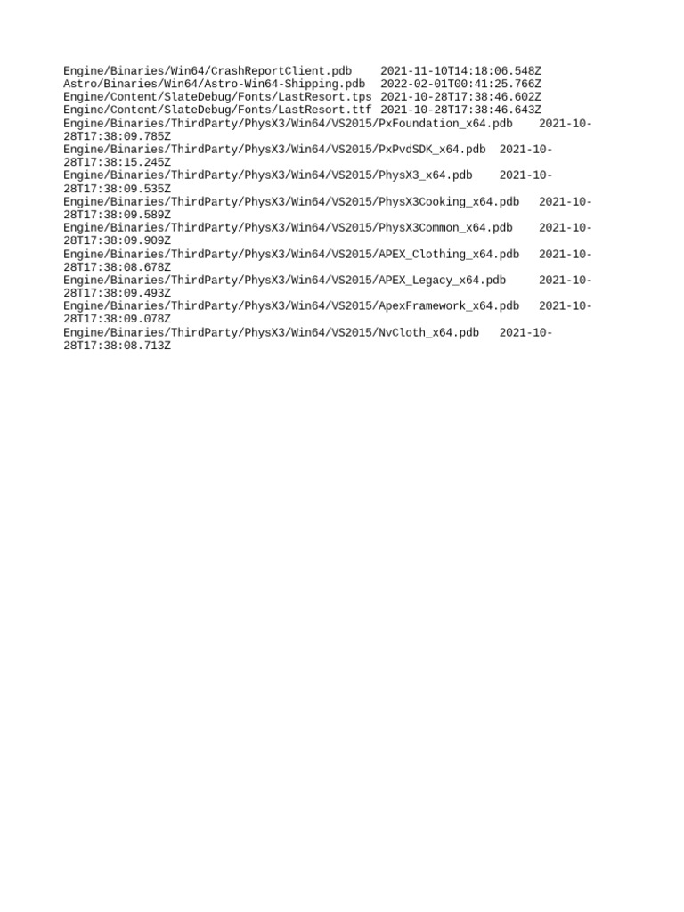 Win64 Crash Report and PhysX3 Files | PDF | Games & Activities | Computers