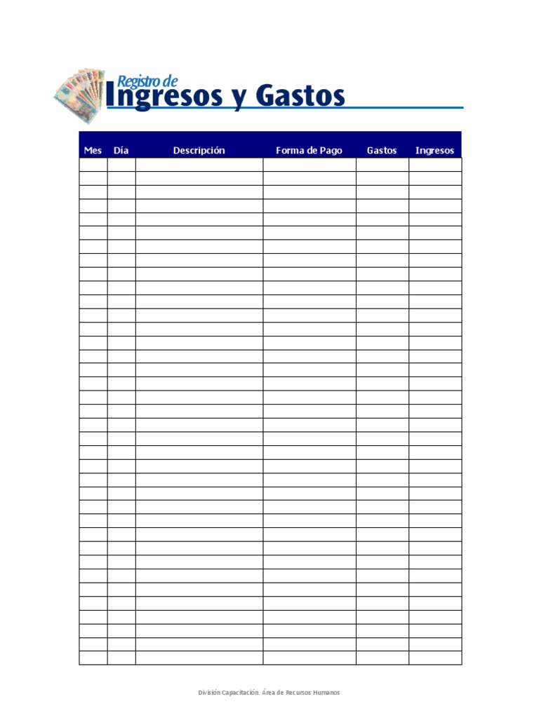 Registro de Ingresos y Gastos | PDF