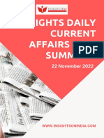 22 November 2022 INSIGHTS DAILY CURRENT AFFAIRS + PIB SUMMARY