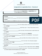 Adjectives Used in Comparative or Superlative Form Exercise 4