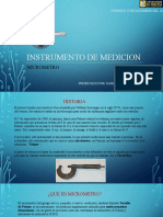 Instrumento de Medicion. Micrometro