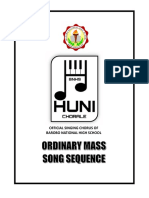 Ordinary Mass Song Sequence