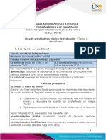 Guía de Actividades y Rúbrica de Evaluación - Tarea 1 - Presaberes