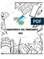 Cuadernillo Del Ingresante 2022 - Epet #14