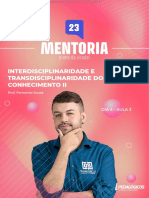 Dia 4 Aula 3 Interdisciplinaridade II