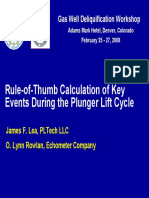 Echometer - Rules of Thumb Calculation of Key Events During The Plunger Lift