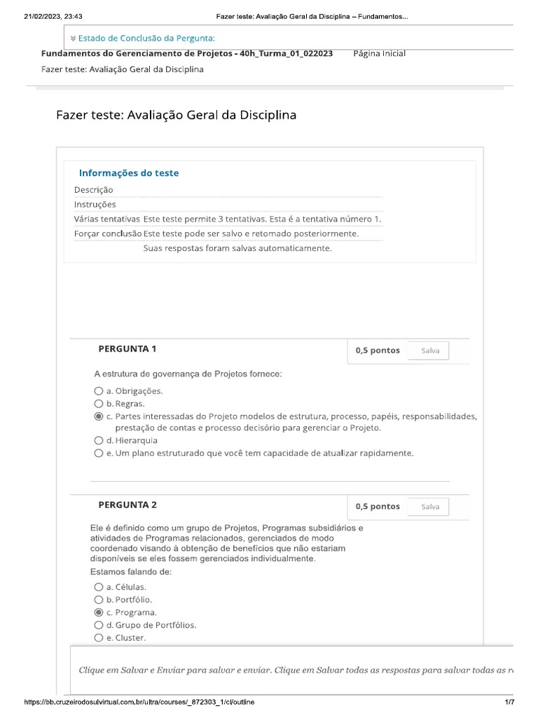Prova 1 | PDF
