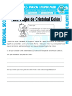 Ficha Viajes de Cristobal Colon Para Cuarto de Primaria