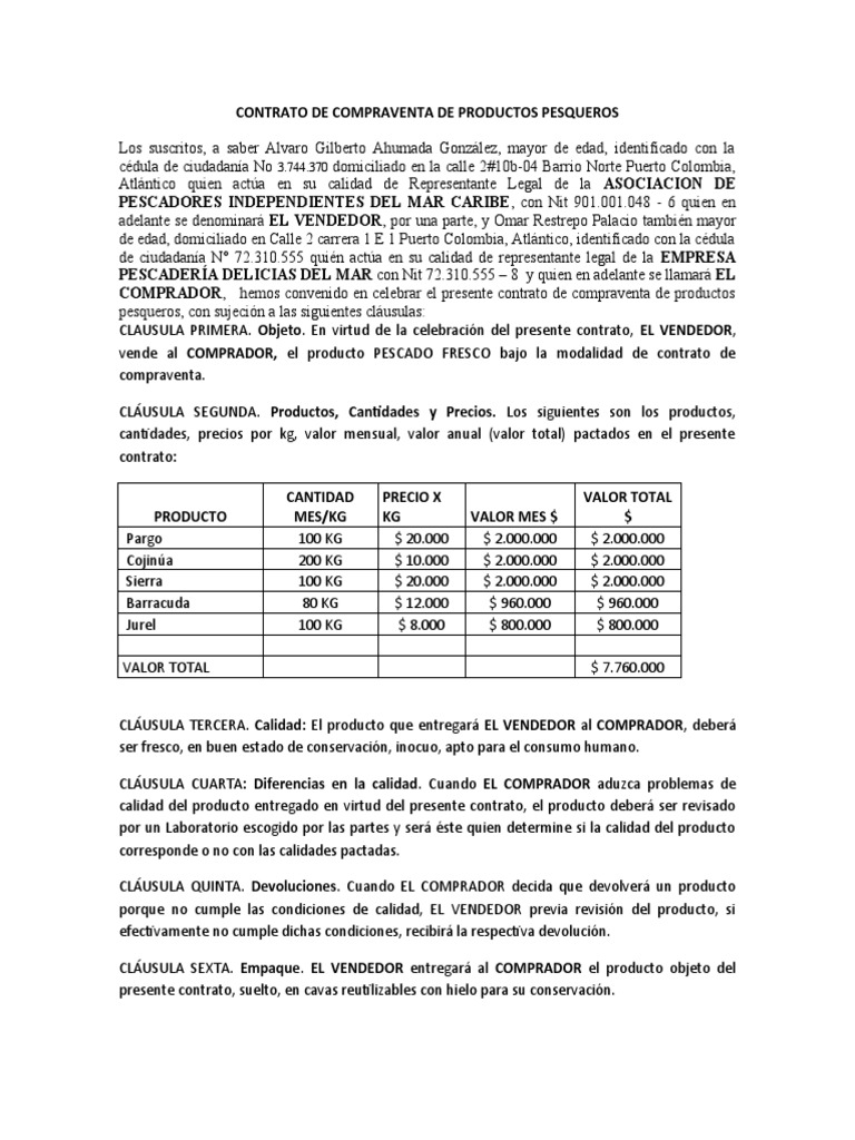 Contrato de Compraventa 2023 | PDF | Colombia | Derecho privado