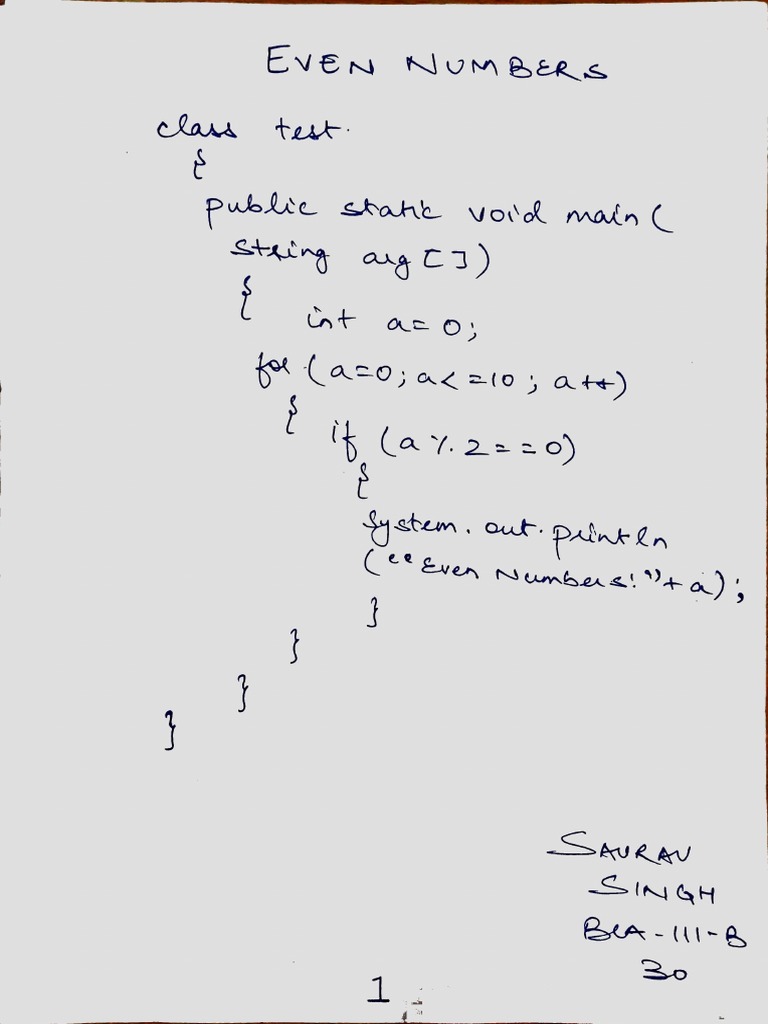 JAVA Practical File Bca | PDF