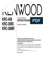 Kenwood KRC 308s Owner S Manual