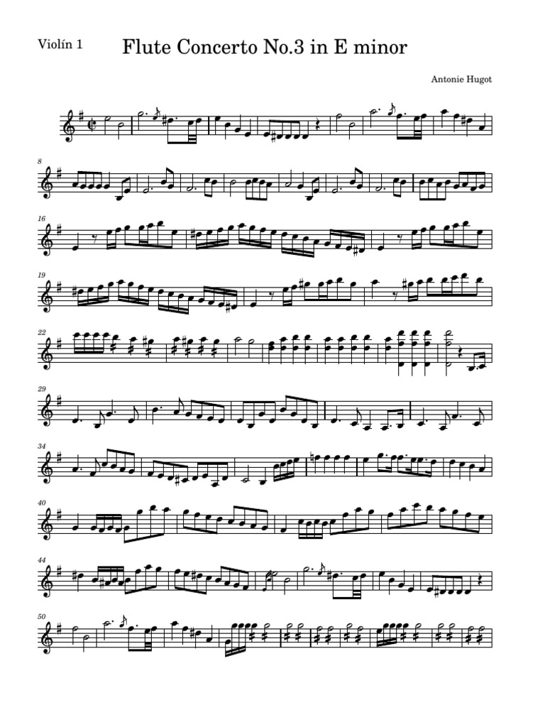 Flute Concerto NoViolín 1 PDF