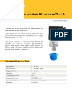 2097-5 Manual Sensor Presion 16 Bares 4-20ma
