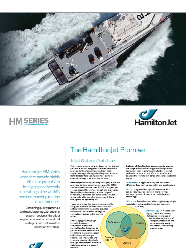 HamiltonJet HM Series Waterjets Overview | PDF | Thrust | Propeller