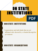 Non State Institutions