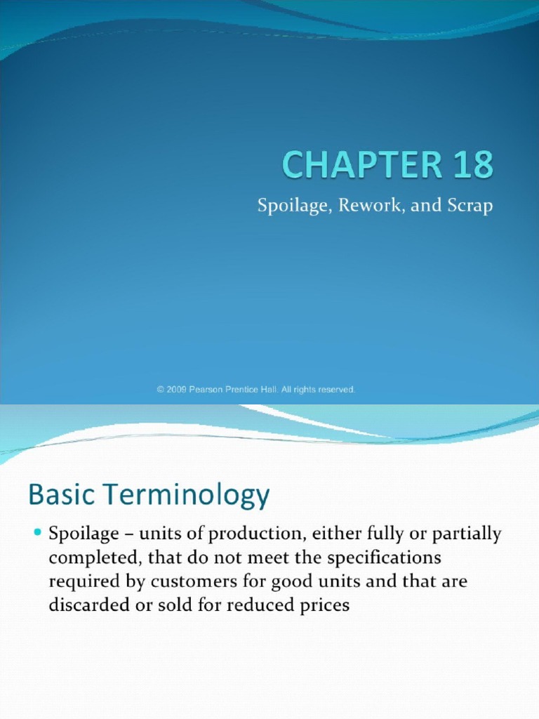 Understanding Spoilage, Rework, and Scrap | PDF