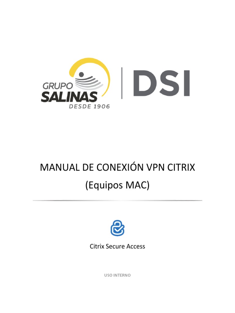 Manual Conexión VPN Citrix - MAC | PDF