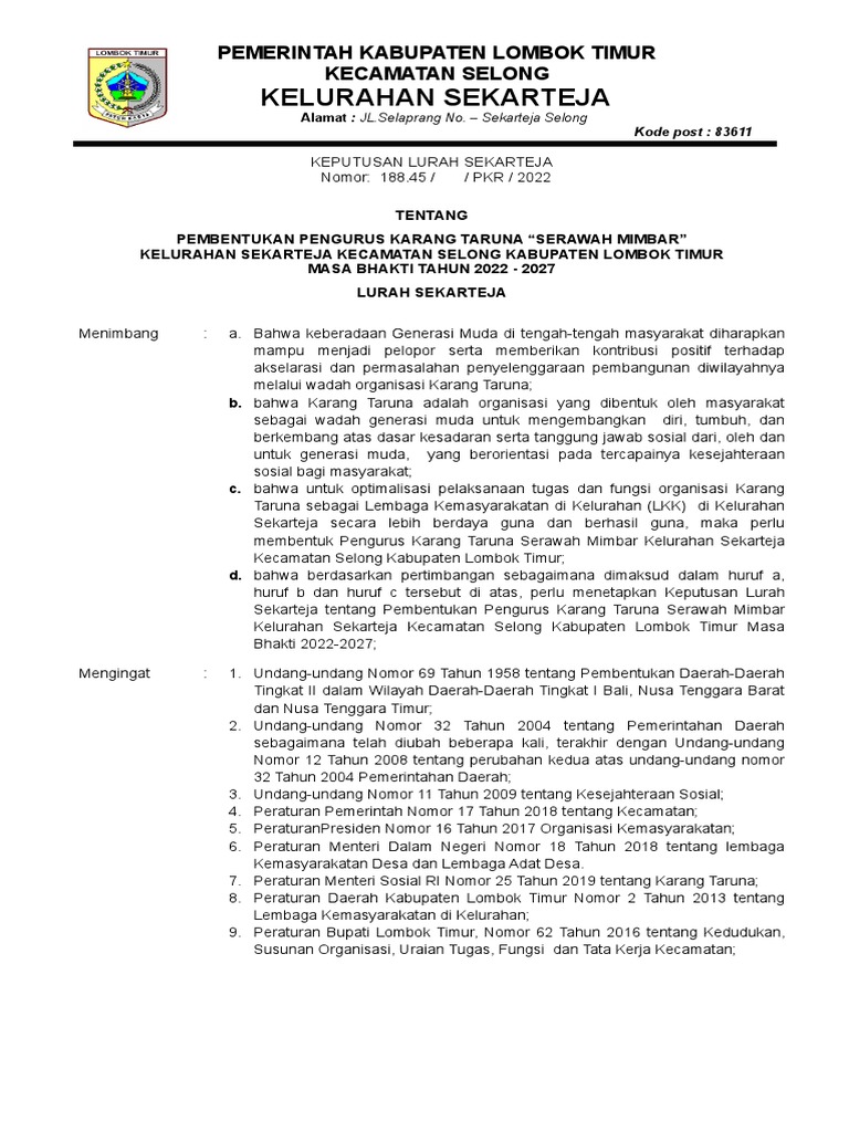 Contoh SK | PDF