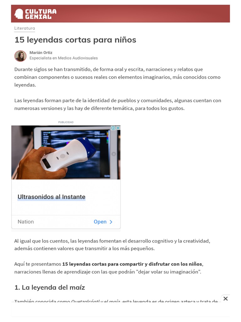 15 Leyendas Cortas para Niños | PDF