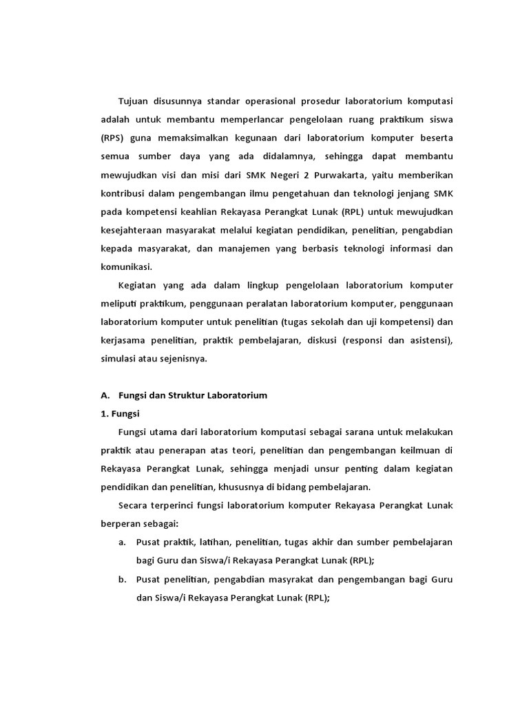 SOP Lab Komputer RPL PDF