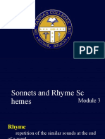 Sonnet and Rhyme Scheme