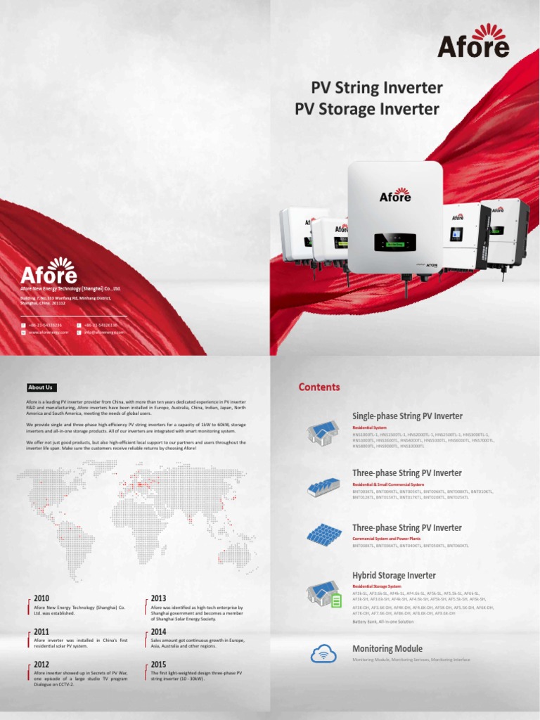 Afore Inverter Overview and Specifications | PDF | Alternating Current ...
