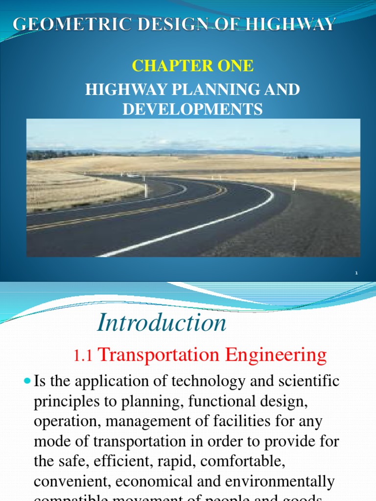 1 Highway Planning & Development | PDF | Road | Street