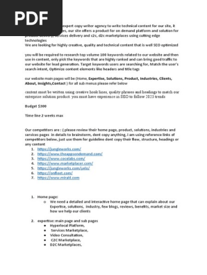website content