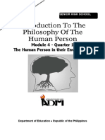 Module 4 Introphilo q1 Mod4 The Human Person in Their Environment