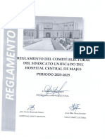 Reglamento Del Comité Electoral Del Sidicato Del Hospital Central de Majes