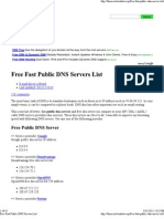 Free Fast Public DNS Servers List