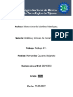 Trabajo #8 Analisis de Mecanismos