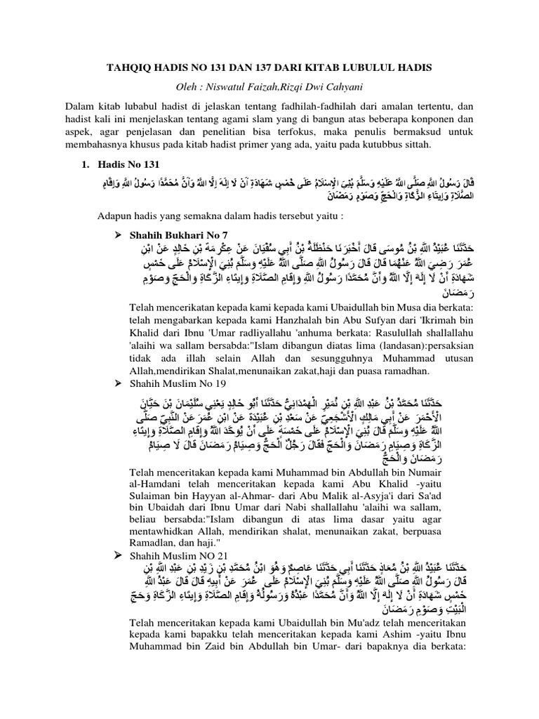 Analisis Hadis Penting dalam Islam | PDF