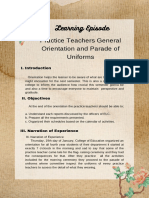 Learning Episode: PT General Orientation and Parade of Uniforms